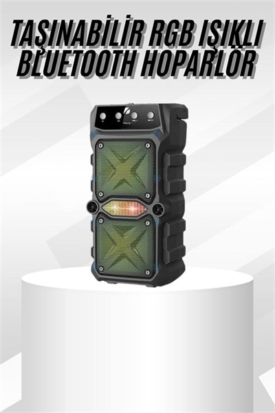 Çift Çıkışlı Güçlü Bataryalı Kablosuz Yüksek Ses Kaliteli Bluetooth Hoparlör