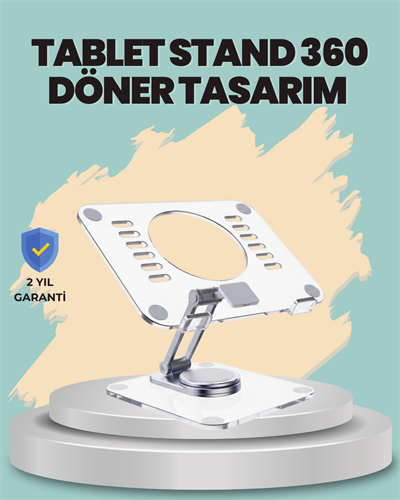 Çift Eksenli Ayarlanabilir Tablet Destek Standı