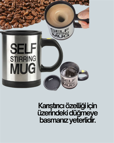 Çift Katmanlı Termos Özellikli Karıştırma Motorlu Kupa