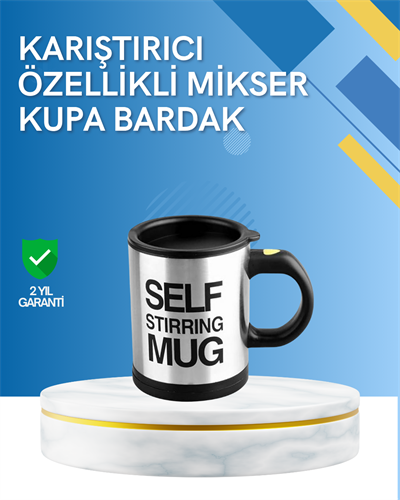 Çift Katmanlı Termos Özellikli Karıştırma Motorlu Kupa