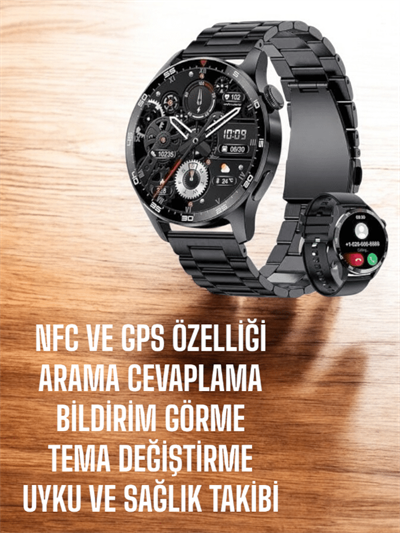 Çift Kordonlu Yüksek Çözünürlüklü Akıllı Saat Uyku İzleyici & Spor Modları