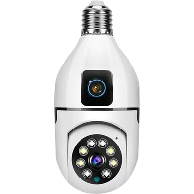 Çift Lensli Duy Girişli Kablosuz Ampul Kamera