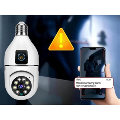 Çift Lensli Duy Girişli Kablosuz Ampul Kamera