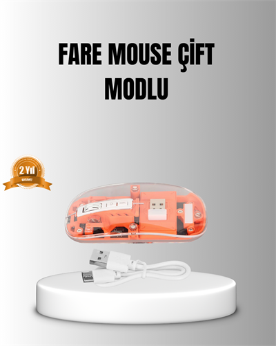 Çift Modlu Kablosuz Bluetooth 5.0 + 2.4GHz Mouse – 3 Cihaz Bağlantılı, Hızlı Geçiş Düğmeli