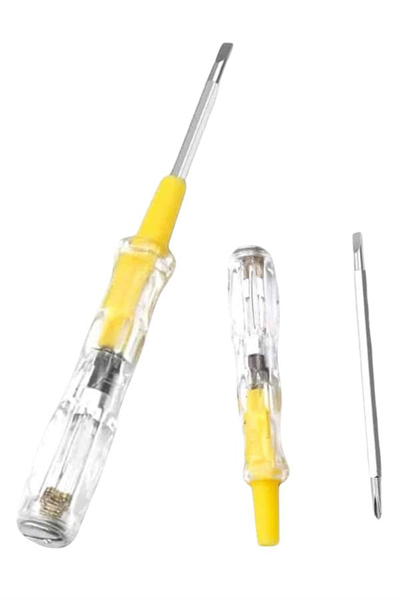 Çift Uçlu Kontrol Kalemi Elektrik Test Kalemi Şeffaf