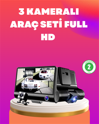 Çift ve Üçlü Lens Seçeneği ile Tüm Açılardan Kayıt Yapan Araç Kamerası