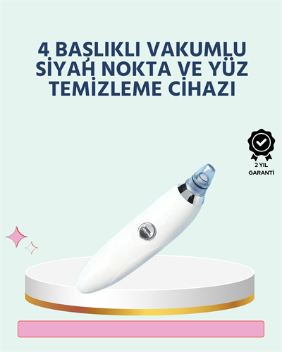 Cilt Dostu Vakumlu Siyah Nokta Temizleyici – Siyah Nokta, Yağ ve Makyaj Kalıntılarına Karşı