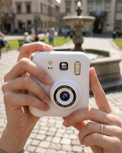 Çocuk Dijital Baskılı Kamera 5 Kalem 4 Rulo Kağıt Hediyeli Eğlenceli Fotoğraf Makinesi