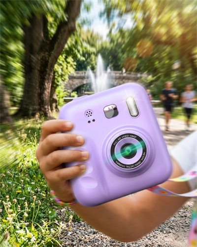 Çocuk Dijital Fotoğraf Makinesi Anında Baskı ve 4 Rulo Kağıt 5 Kalem Hediye