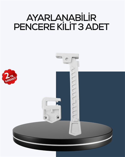 Çocuk Güvenliği İçin Cam Pencere Kilidi 3 Adet