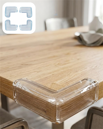 Çocuk Güvenlik Köşe Koruyucu 4 Lü Set Masa Sehpa Köşe Aparatı