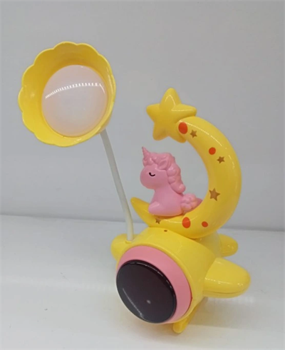 Çocuk Odası Ay ve Unicorn Desenli Gece Lambası