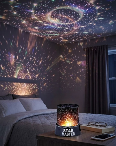 Çocuk Odası Yıldız Projektörü Renk Değiştiren Gece Lambası