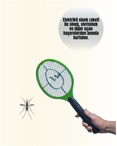 Çocuk ve Evcil Hayvan Dostu Elektrikli Sinek Raketi | Güvenli Kullanım