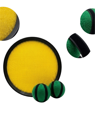 Çocuklar İçin 2 Kişilik Top Yakalama Seti Cırtlı Oyun Raketleri