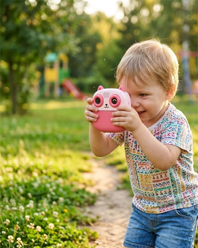 Çocuklar İçin Anında Baskılı Kamera 6 Renk Kalem 5 Rulo Kağıt Hediyeli Eğitici Eğlenceli Fotoğraf Makinesi