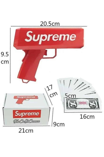 Çocuklara Özel Eğlenceli Para Saçma Makinası Parti Oyuncağı Kırmızı