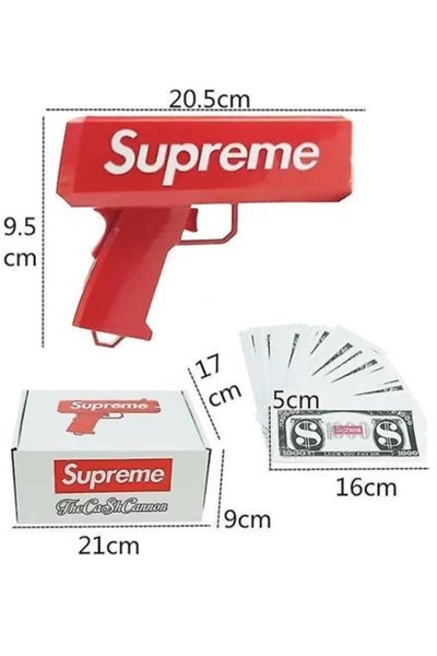 Çocuklara Özel Eğlenceli Para Saçma Makinası Parti Oyuncağı Kırmızı