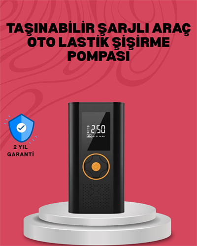 Çok Amaçlı Dijital Lastik Pompası Araç Bisiklet Top Uyumlu