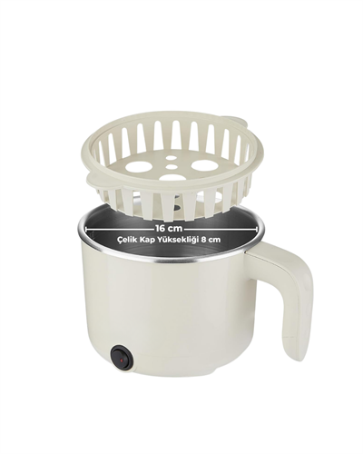 Çok Amaçlı Elektrikli Pişirici 1 Litre Mini Elektrikli Tencere Buharda Pişirme Özellikli