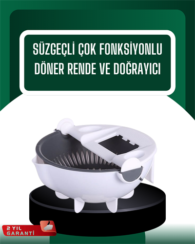 Çok Amaçlı Hazneli Sebze Rende Doğrayıcı ve Soyucu