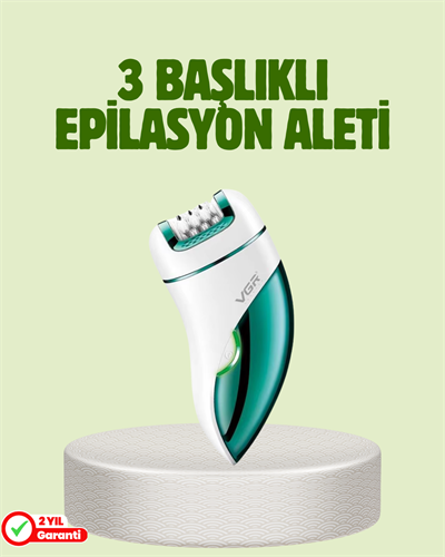 Çok Fonksiyonlu Epilatör 600mAh 90 Dakika Kullanım LED Metal Başlık Su Geçirmez