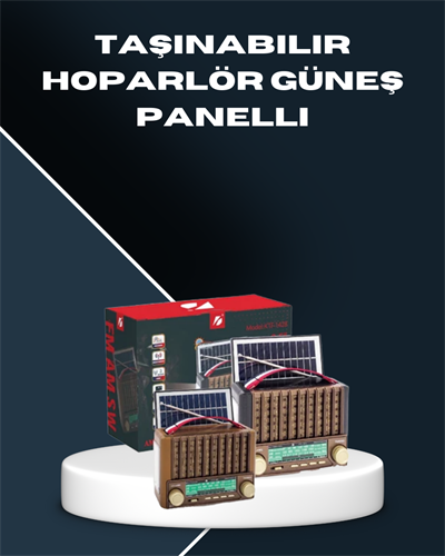 Çok Fonksiyonlu Solar Radyo Bluetooth USB SD Kartlı Taşınabilir Hoparlör