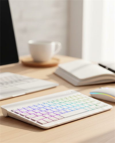 Çoklu Cihaz Uyumlu Kablosuz Klavye Mouse Seti Aydınlatmalı