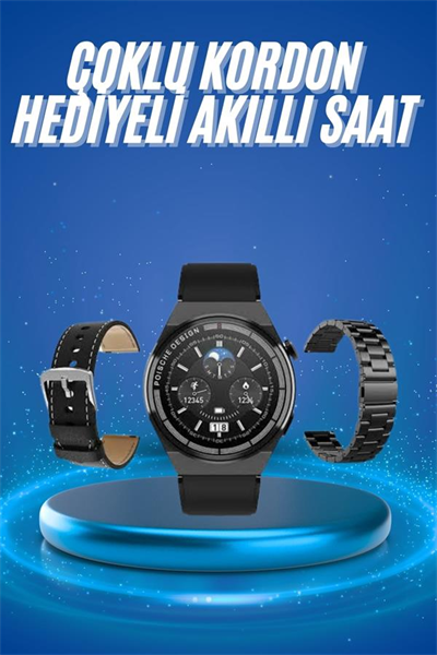 Çoklu Kordon Hediyeli Akıllı Saat Çağrı Cevaplama Müzik Dinleme Dokunmatik Ekran