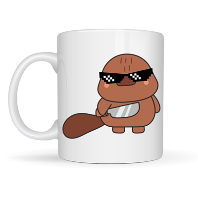 Cool Kunduz Tasarımlı Porselen Kupa MODEL 86 – Eğlenceli, Havalı ve Sıcacık Kahve Keyfi