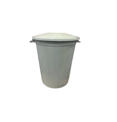Çöp Kovası 50 Lt Çöp Kovası Kapaklı Büyük Boy Çöp Bidonu Dayanıklı Çöp Kovası - Gri