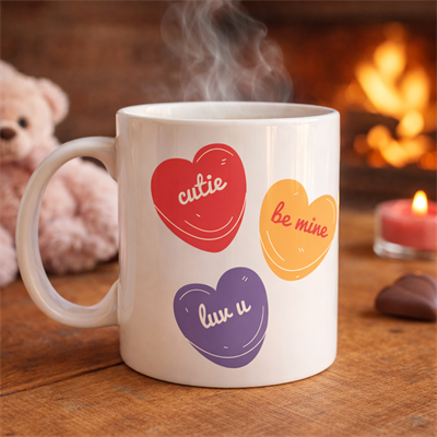 Cutie Be Mine lYK U Porselen Kupa – Model 9 - Sevgiliye Özel Tatlı Tasarım