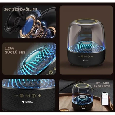 D33 Siyah Taşınabilir Kablosuz Bluetooth Hoparlör