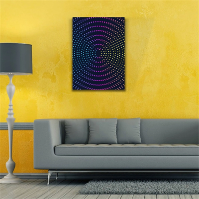 Dairesel sıralı Renkli Noktalar Kanvas Tablo 50 x 70