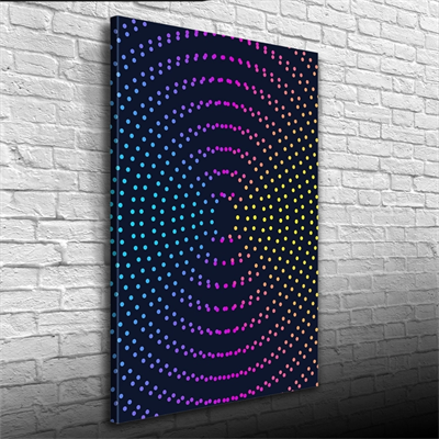 Dairesel sıralı Renkli Noktalar Kanvas Tablo 50 x 70