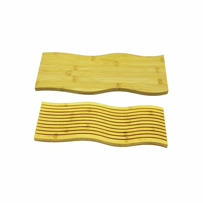 Dalgalı Çift Taraf Tasarımlı Ahşap Sunum Tepsisi