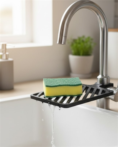 Damlama Tepsili Musluk Sünger Tutucu Tezgâh Üstü Düzenleyici