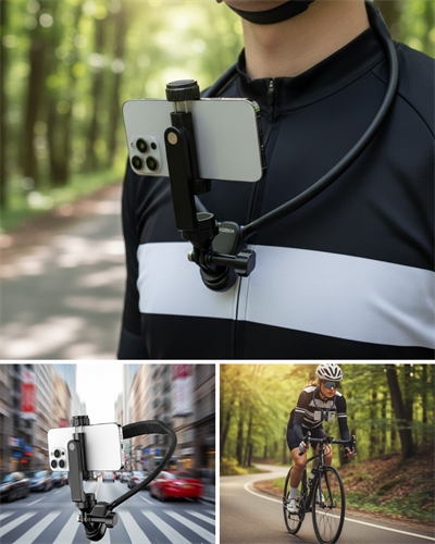 Dayanıklı Metal Destekli Boyun Telefon Tutucu Seyahat ve Spor Kullanım