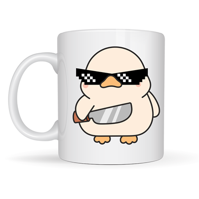 “Deal With It” Havalı Ördek Tasarımlı Porselen Kupa MODEL 80 – Eğlenceli, Mizahi & Hediyelik Kahve Kupası