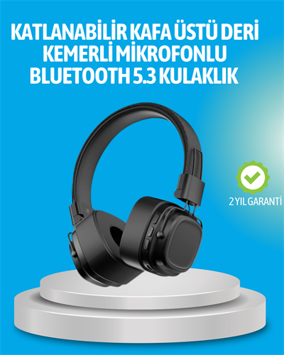 Deep Bass Destekli Kablosuz Katlanabilir Kulak Üstü Kulaklık