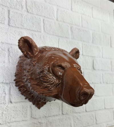 Dekoratif Ayı Duvar Heykeli Asılabilir Hediyelik 25x19 cm