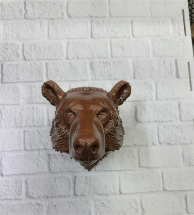 Dekoratif Ayı Duvar Heykeli Asılabilir Hediyelik 25x19 cm