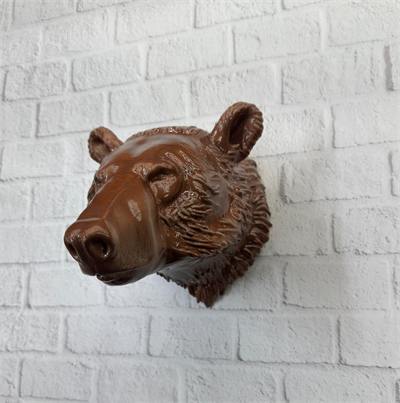 Dekoratif Ayı Duvar Heykeli Asılabilir Hediyelik 25x19 cm