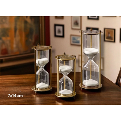 Dekoratif Cam Kum Saati 7x14 cm