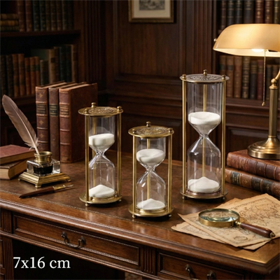 Dekoratif Cam Kum Saati 7x16 cm
