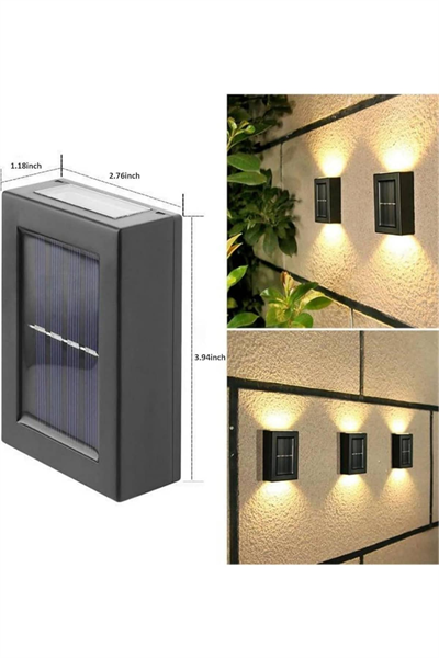 Dekoratif Duvar Lambası Solar Güneş Enerjili Bahçe Aydınlatması
