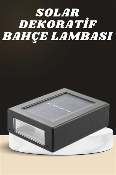 Dekoratif Duvar Lambası Solar Güneş Enerjili Bahçe Aydınlatması