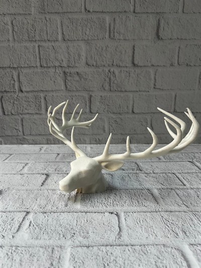 Dekoratif Geyik Başı Heykel 25 cm Modern Minimal Tasarım