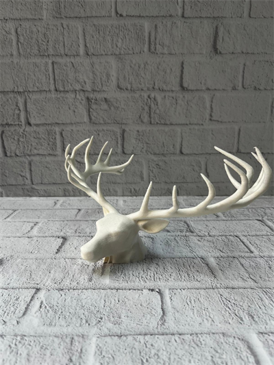 Dekoratif Geyik Başı Heykel 25 cm Modern Minimal Tasarım