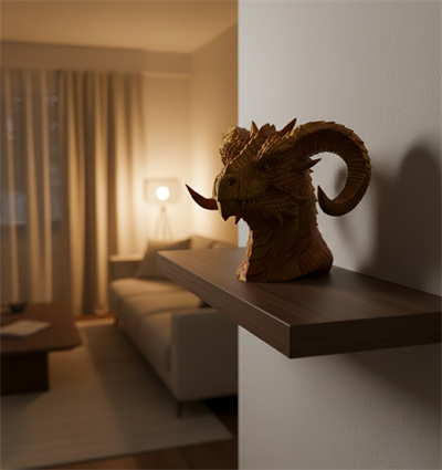 Dekoratif Gold Ejderha Heykeli Koleksiyonluk Fantastik Tasarım